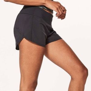 Black Lululemon (4 inch) Speed Short